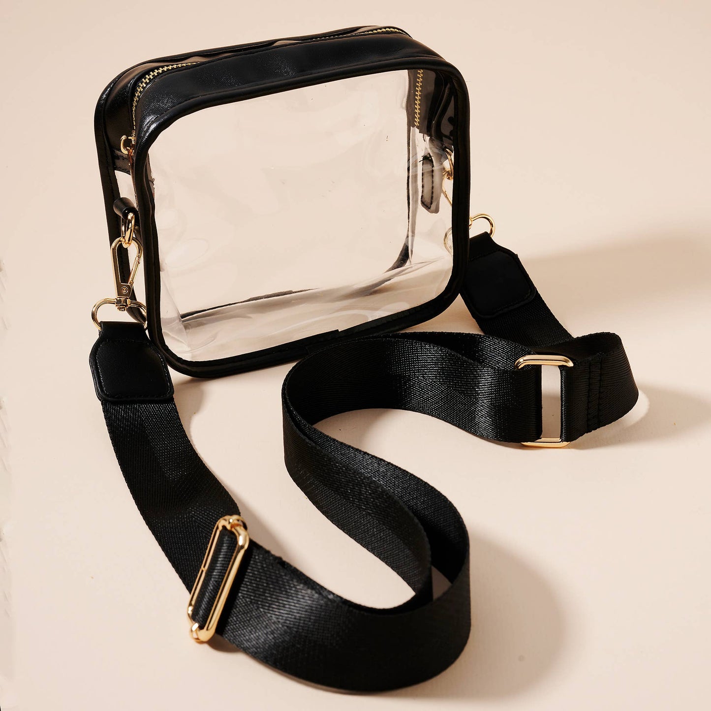 Game Day Clear & Black Crossbody Bag