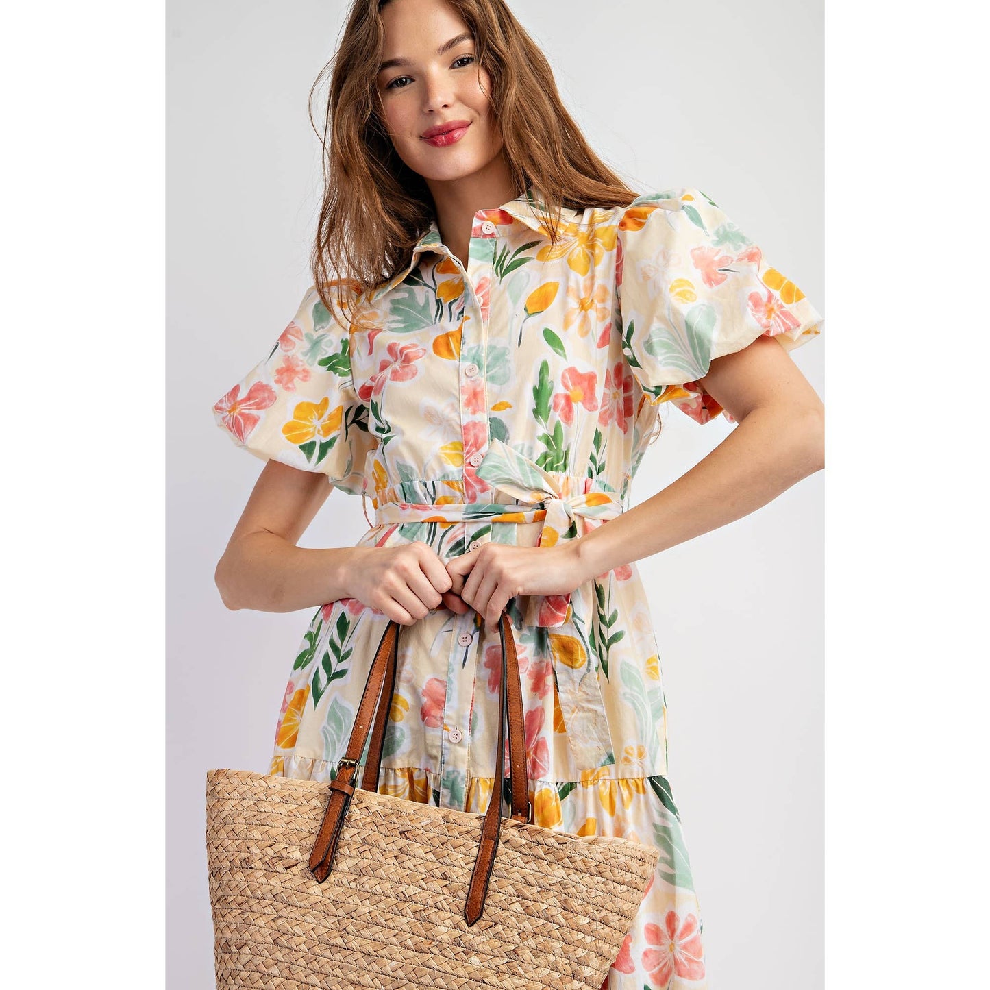 Floral Cotton Tiered Maxi Dress