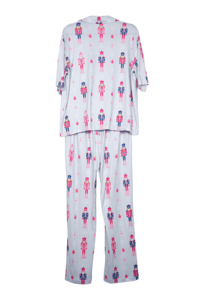 Nutcrackers Christmas Light Blue Lounge Pants Set