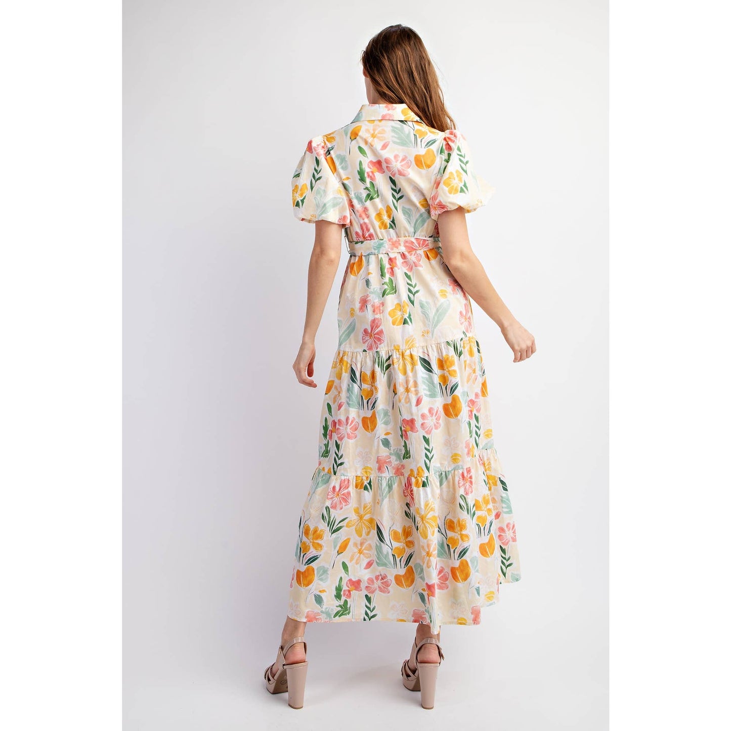 Floral Cotton Tiered Maxi Dress