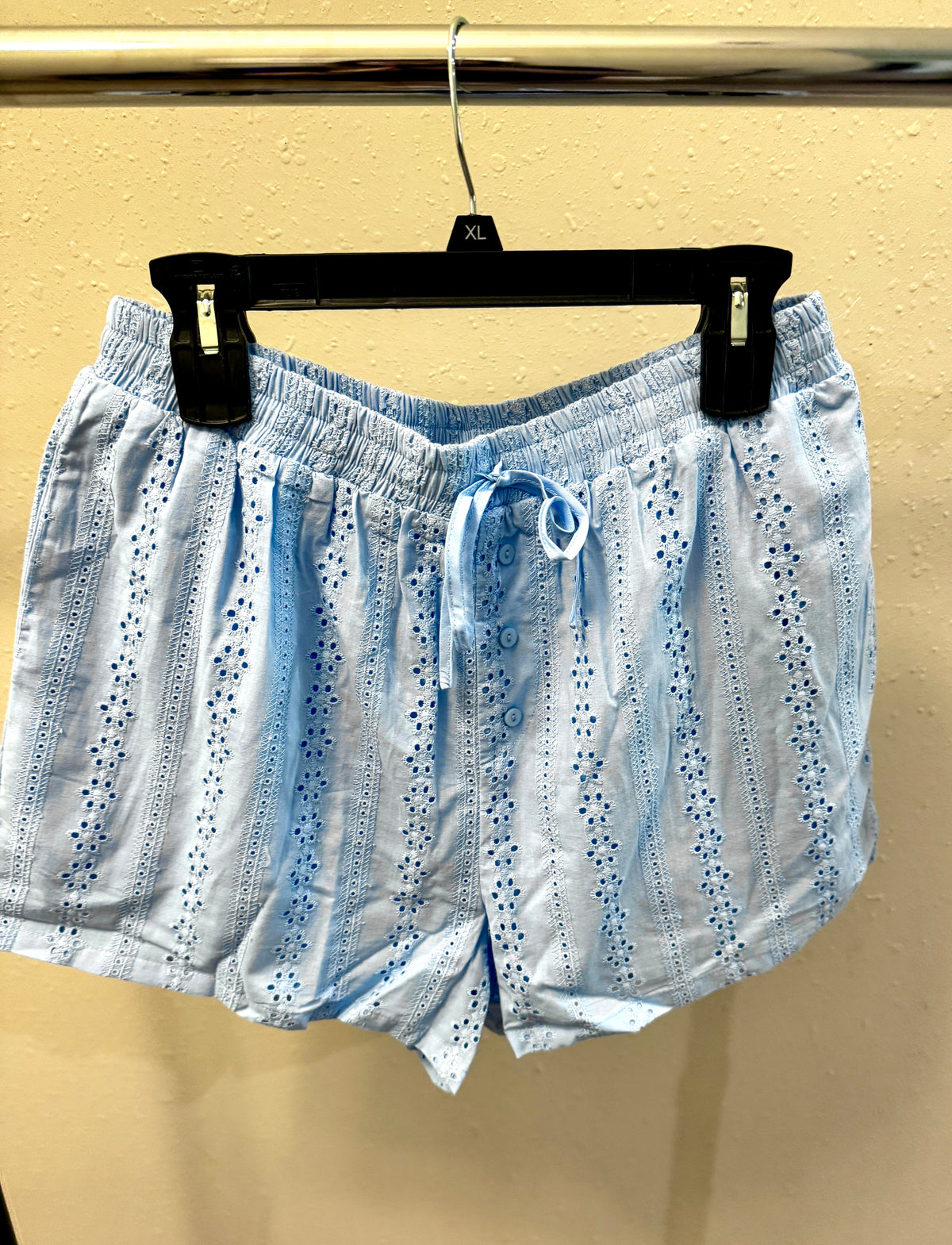 Baby Blue Eyelet Boxer Shorts