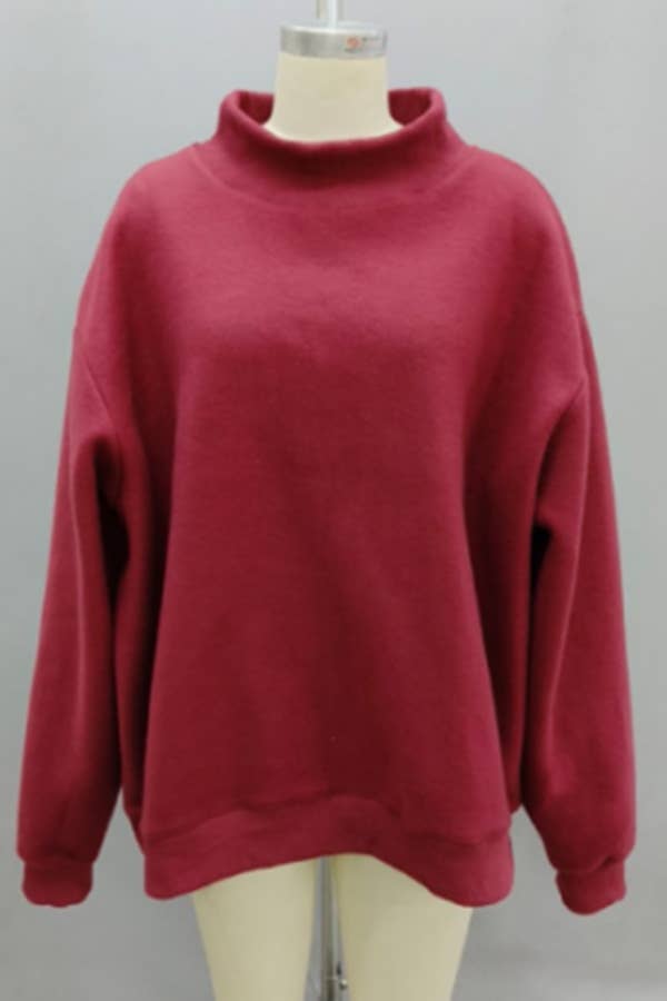 Yellow Dilly Dally Mockneck Sweatshirt