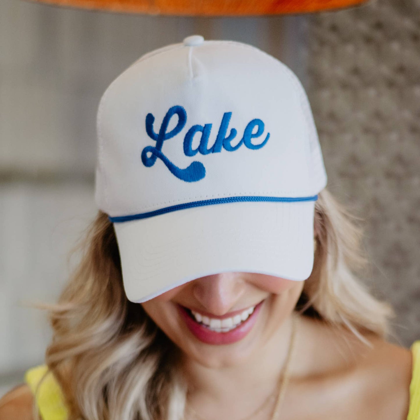 Lake Trucker Hat with Rope Detail