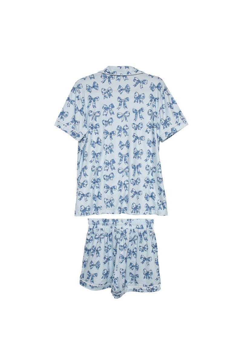 Toile Print Coquette Bows PJ Set