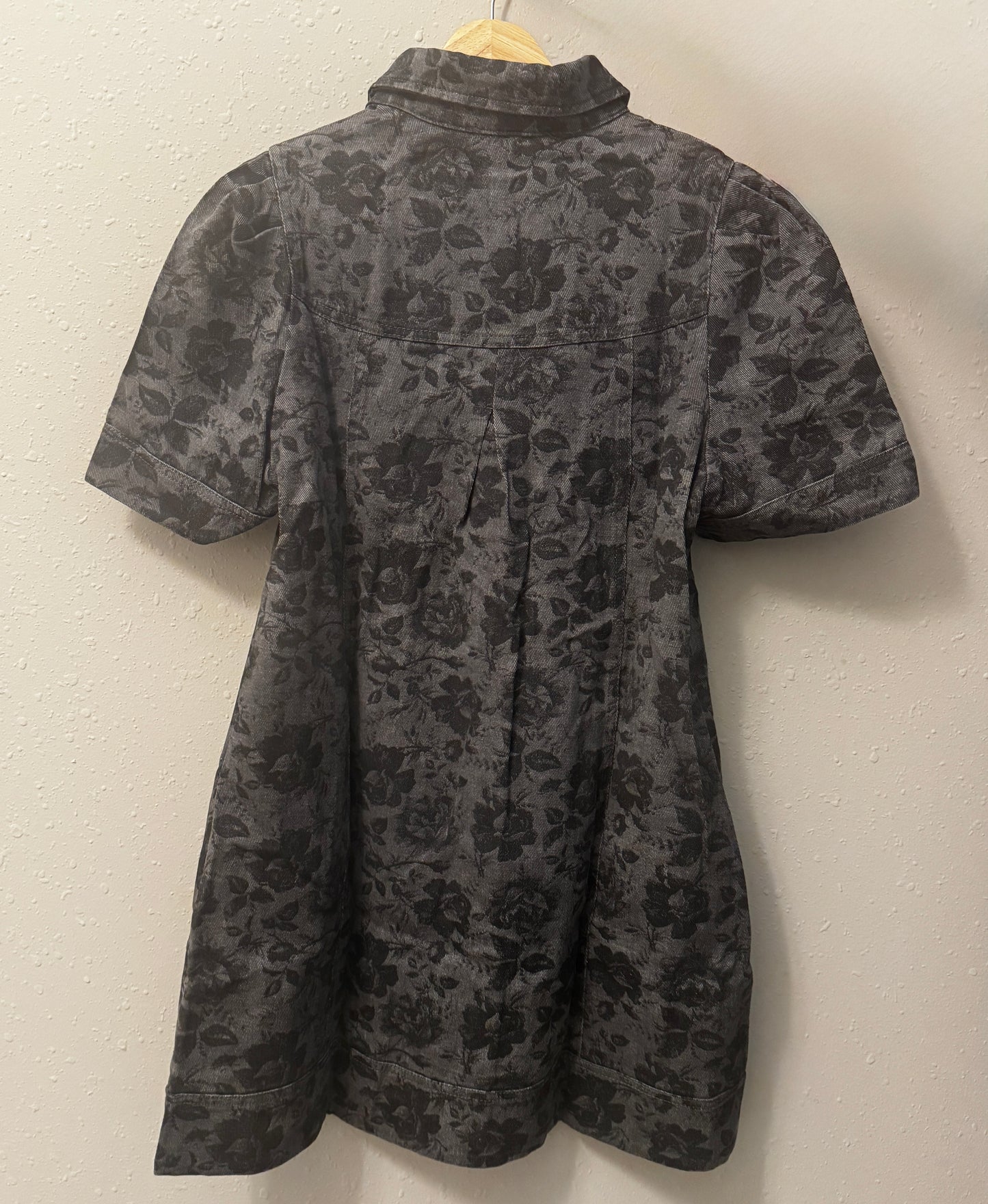 Charcoal Floral Denim Dress