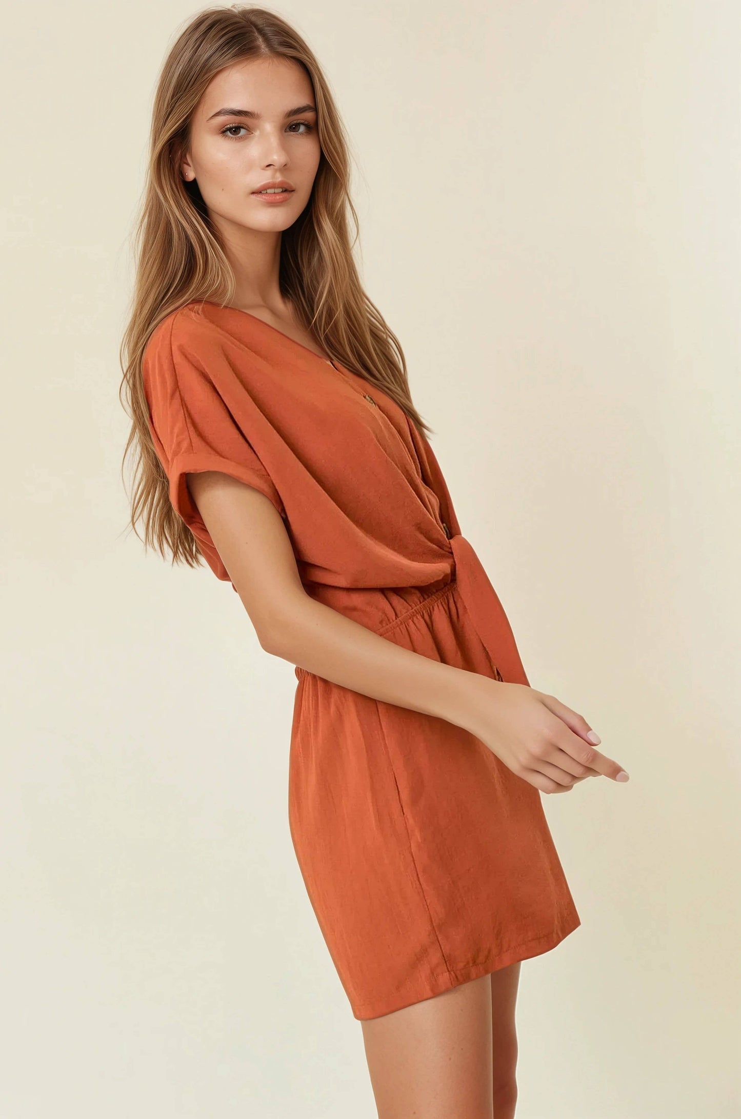Front Tie Romper