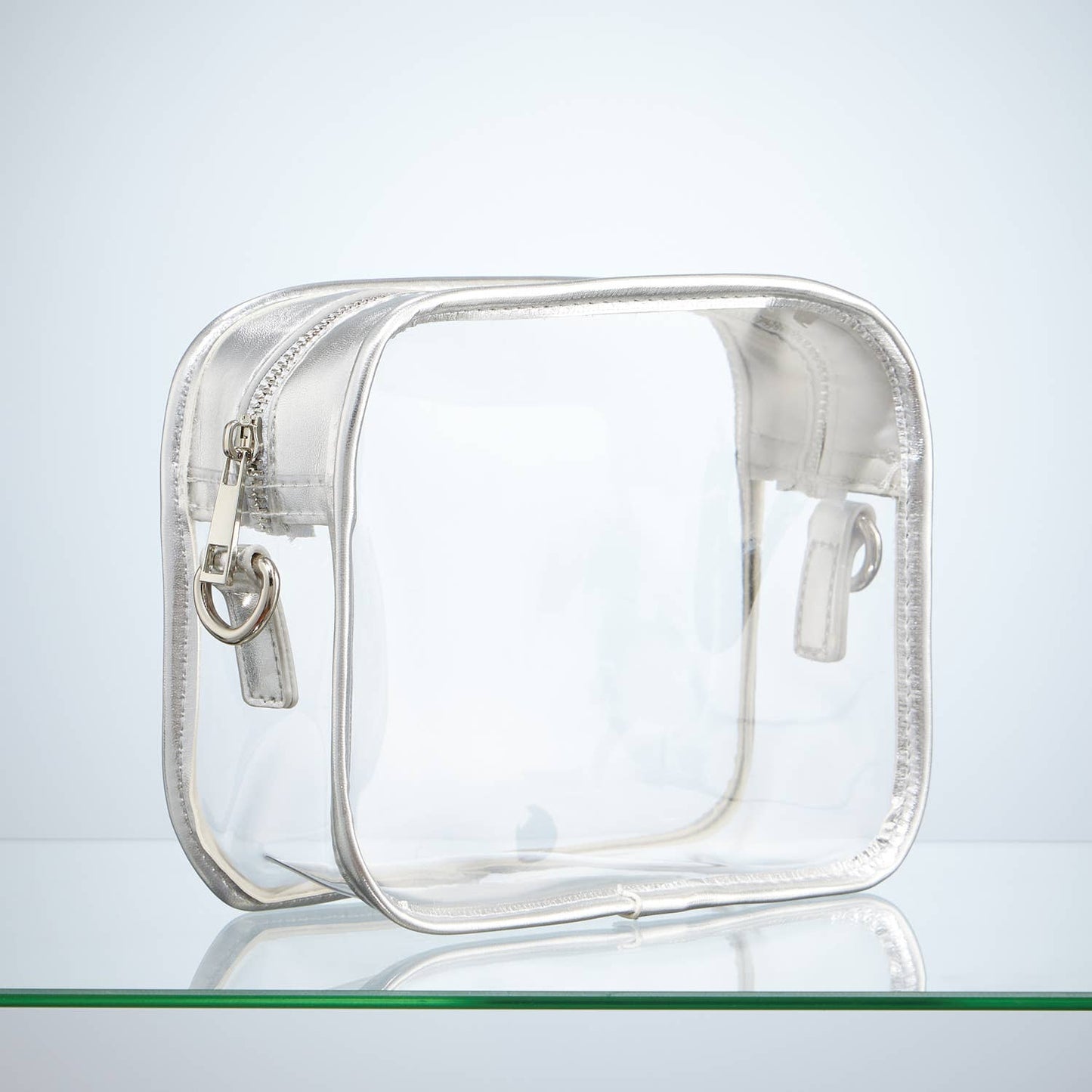 Game Day Clear Crossbody Bag: Silver