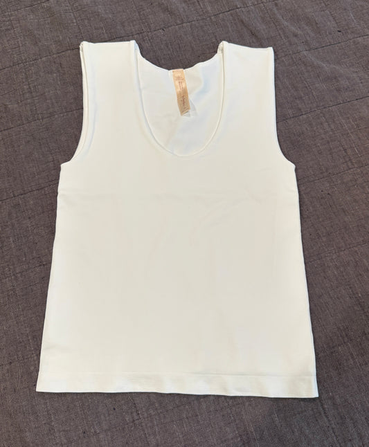 Double Layered Seamless Top: White
