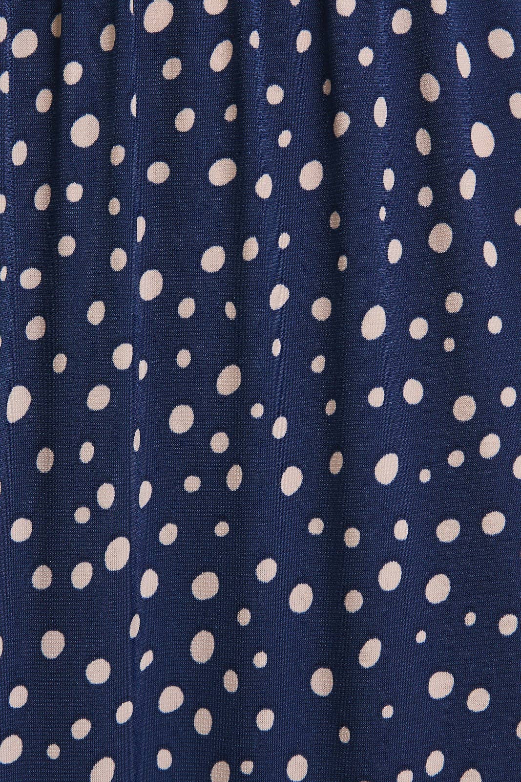 Blue-Ivory Dot Halter Maxi Dress
