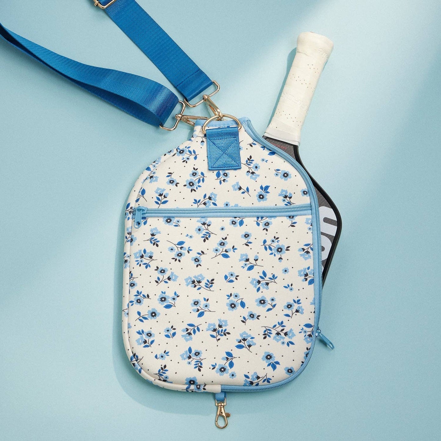 Blue Floral Neoprene Paddle Bag