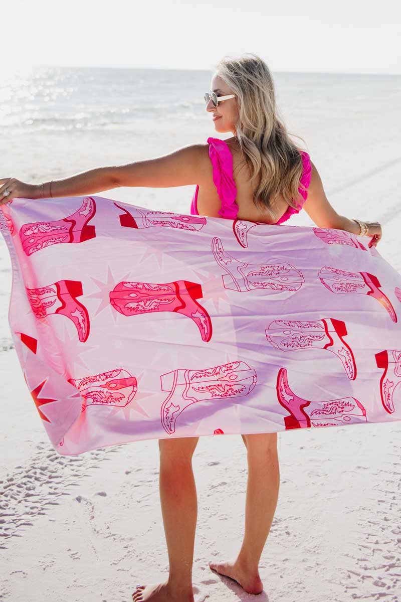 Boots & Stars Quick-Dry Beach Towel