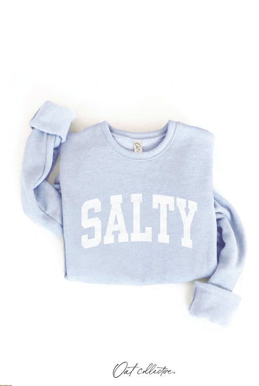 SALTY Graphic Sweatshirt : LIGHT BLUE