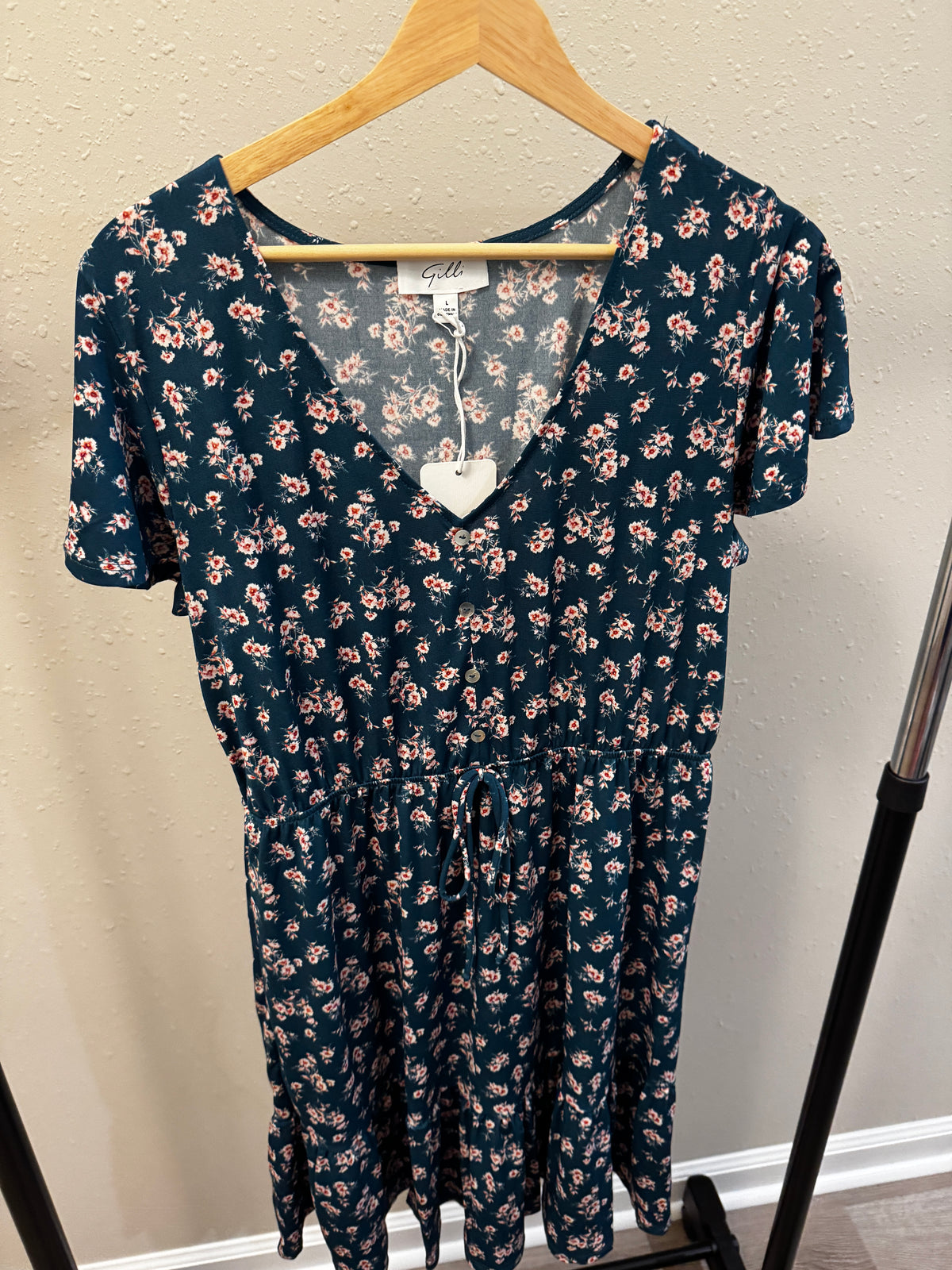Teal Short Sleeve Dress