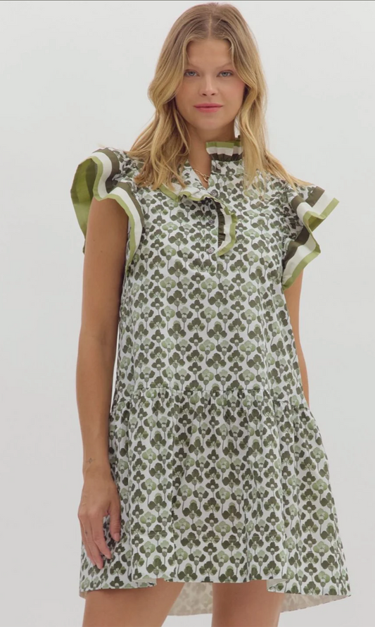 Garden Clovers Mini Dress