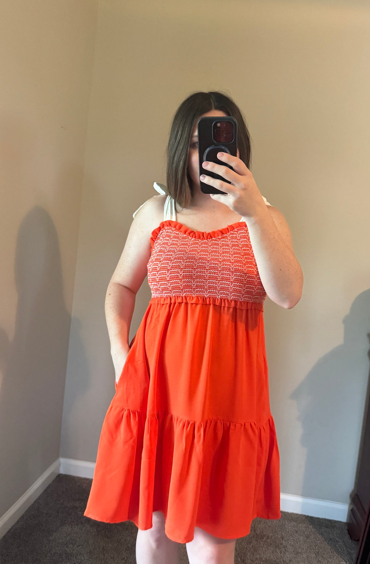 Bow Tie Smocked Dress- 3 Color Options