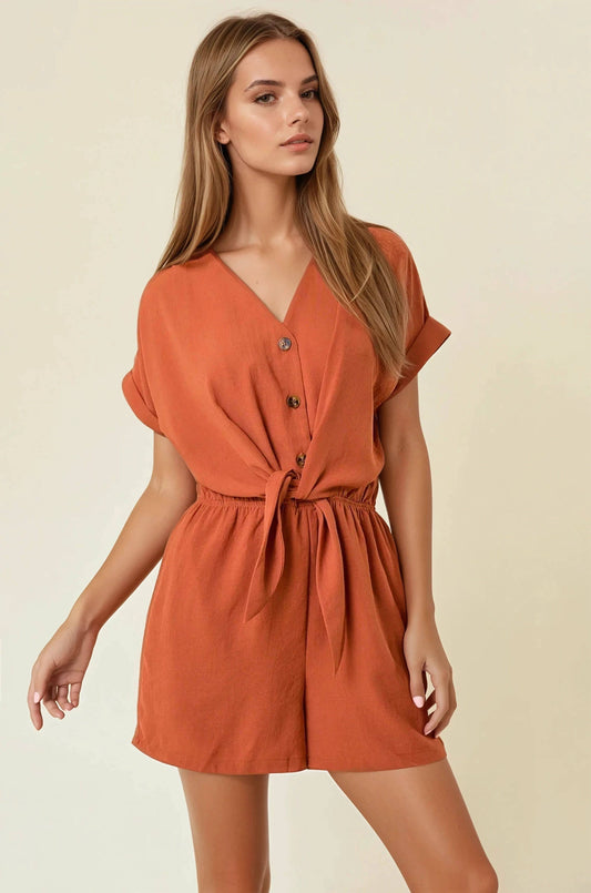 Front Tie Romper