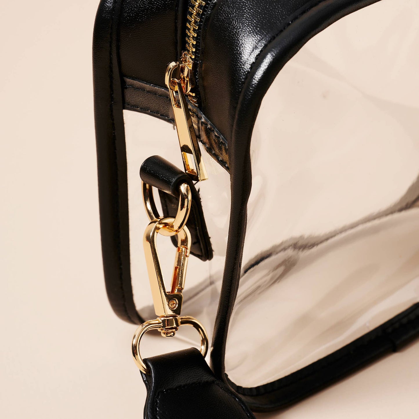 Game Day Clear & Black Crossbody Bag