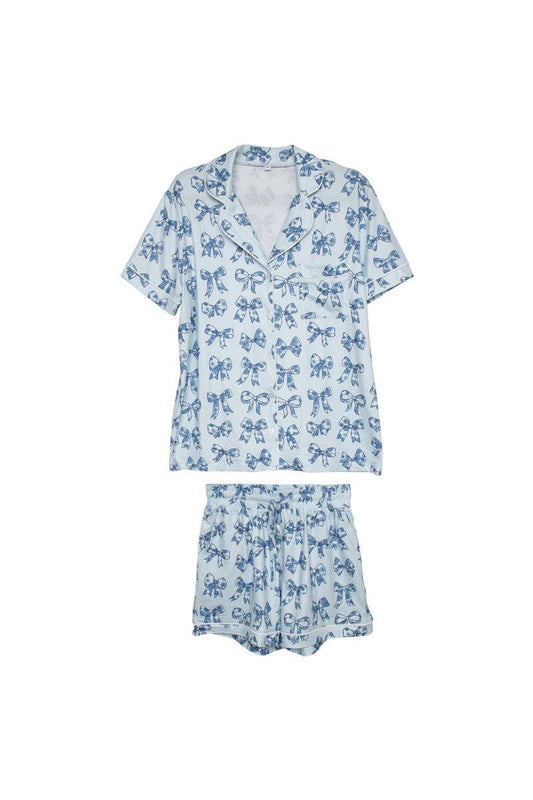 Toile Print Coquette Bows PJ Set