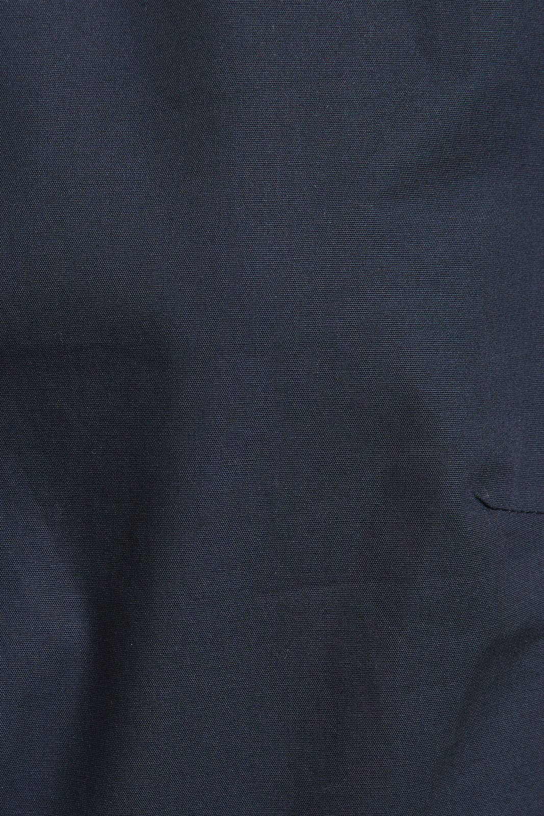 Navy Front Tie Puff Sleeve Blouse