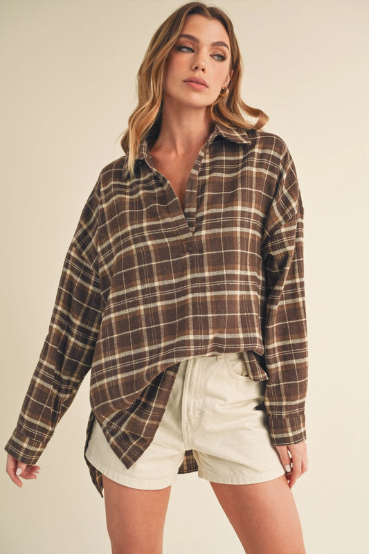 Brown Tamra Flannel Shirt