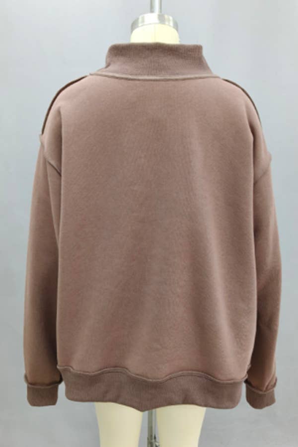 Yellow Dilly Dally Mockneck Sweatshirt