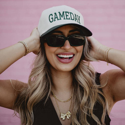 GAMEDAY Hat: Dark Green and Tan