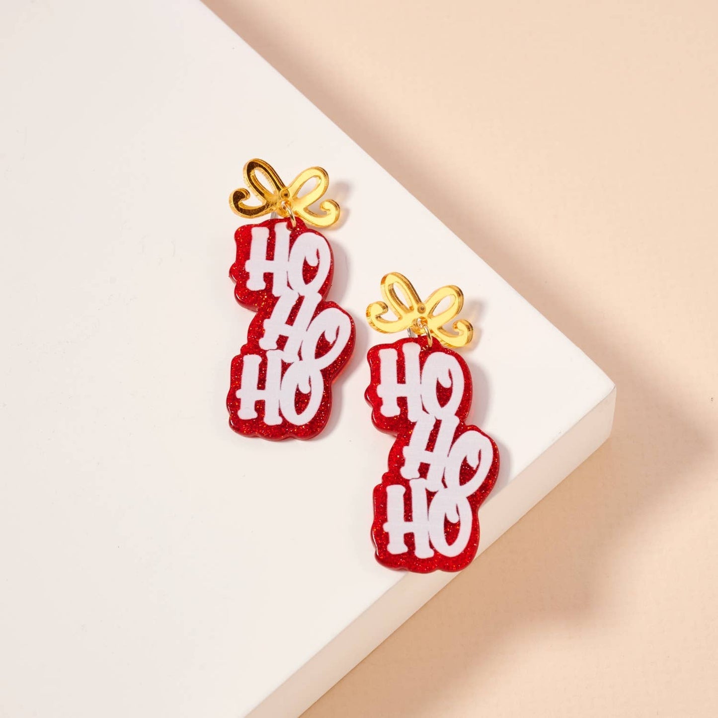 Christmas Ho Ho Ho Dangling Earrings